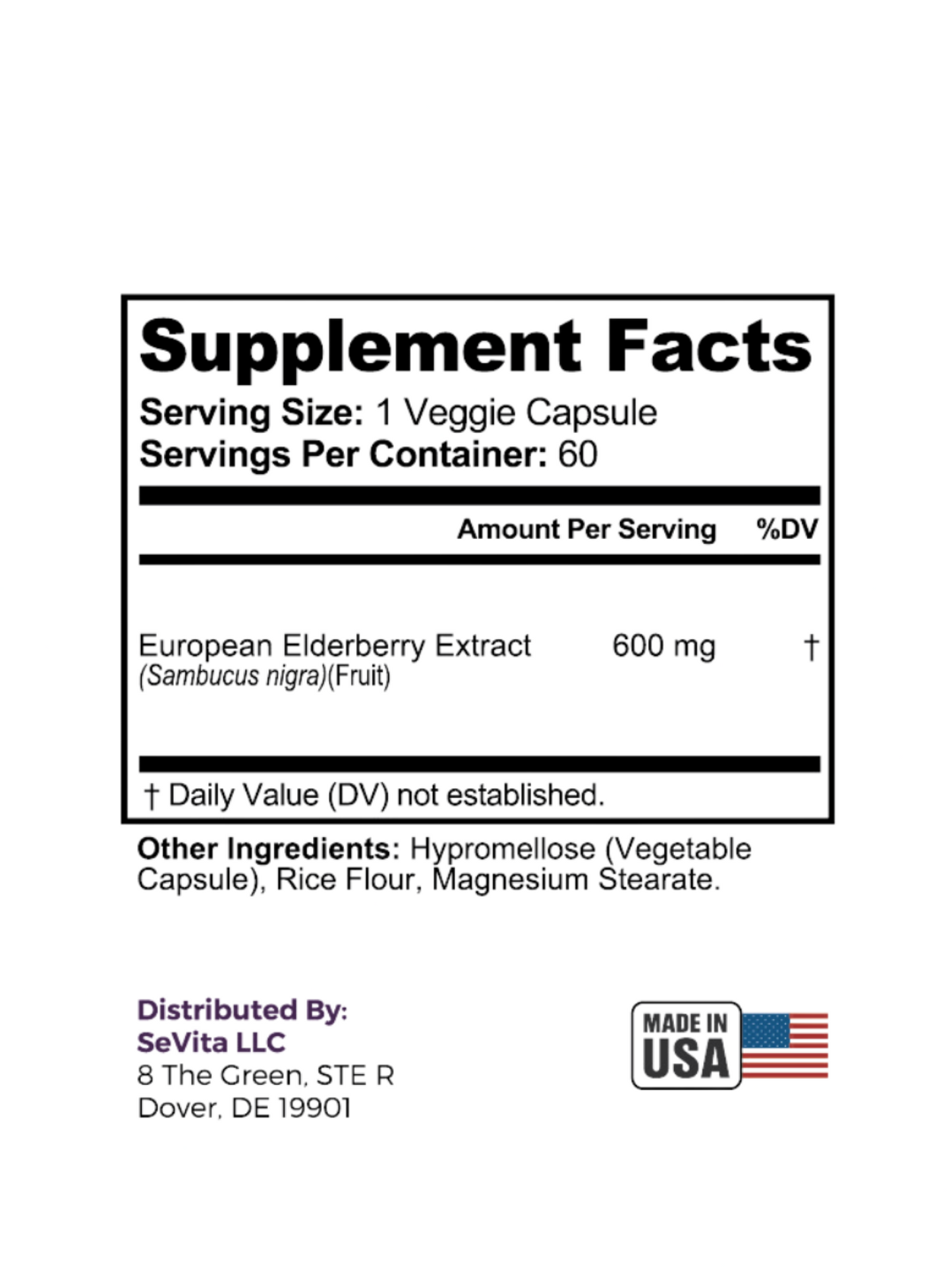 Elderberry extra strength formula 60 Capsule