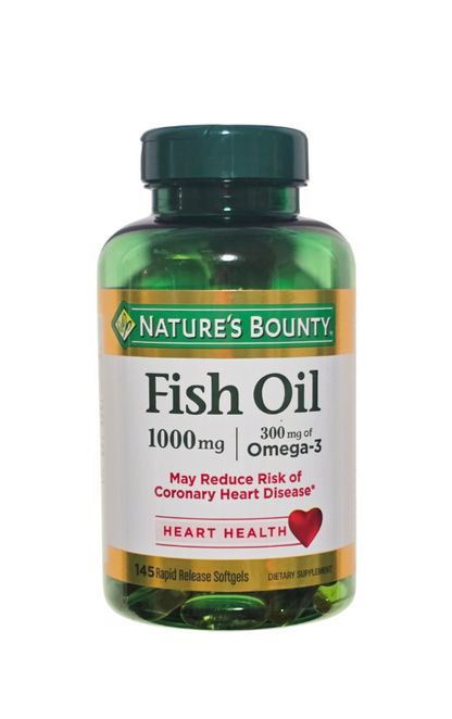 Fish Oil 1000mg  Omega -3  145 Softgels