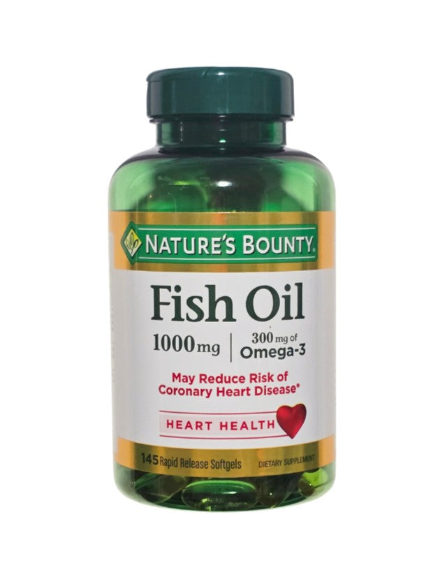 Fish Oil 1000mg  Omega -3  145 Softgels