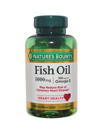 Fish Oil 1000mg  Omega -3  145 Softgels