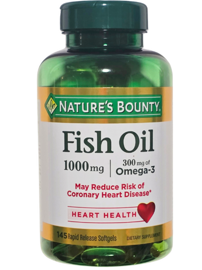 Fish Oil 1000mg  Omega -3  145 Softgels