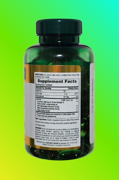 Fish Oil 1000mg  Omega -3  145 Softgels