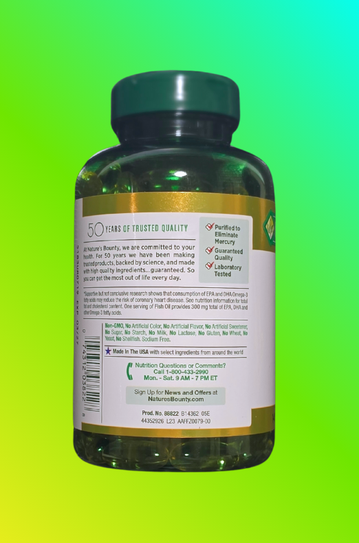 Fish Oil 1000mg  Omega -3  145 Softgels