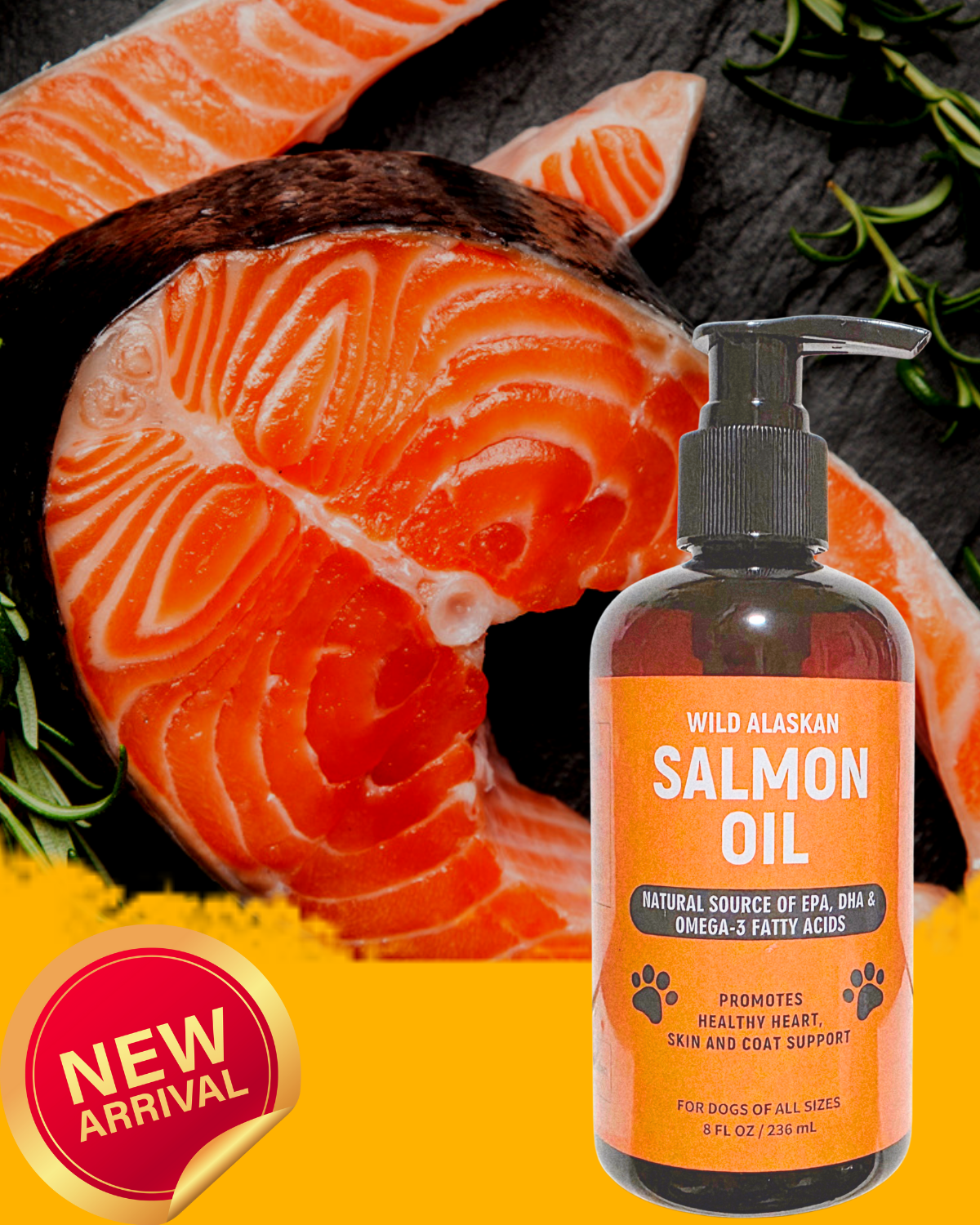 Sevita Wild Alaskan Salmon Oil For Dogs 8 oz