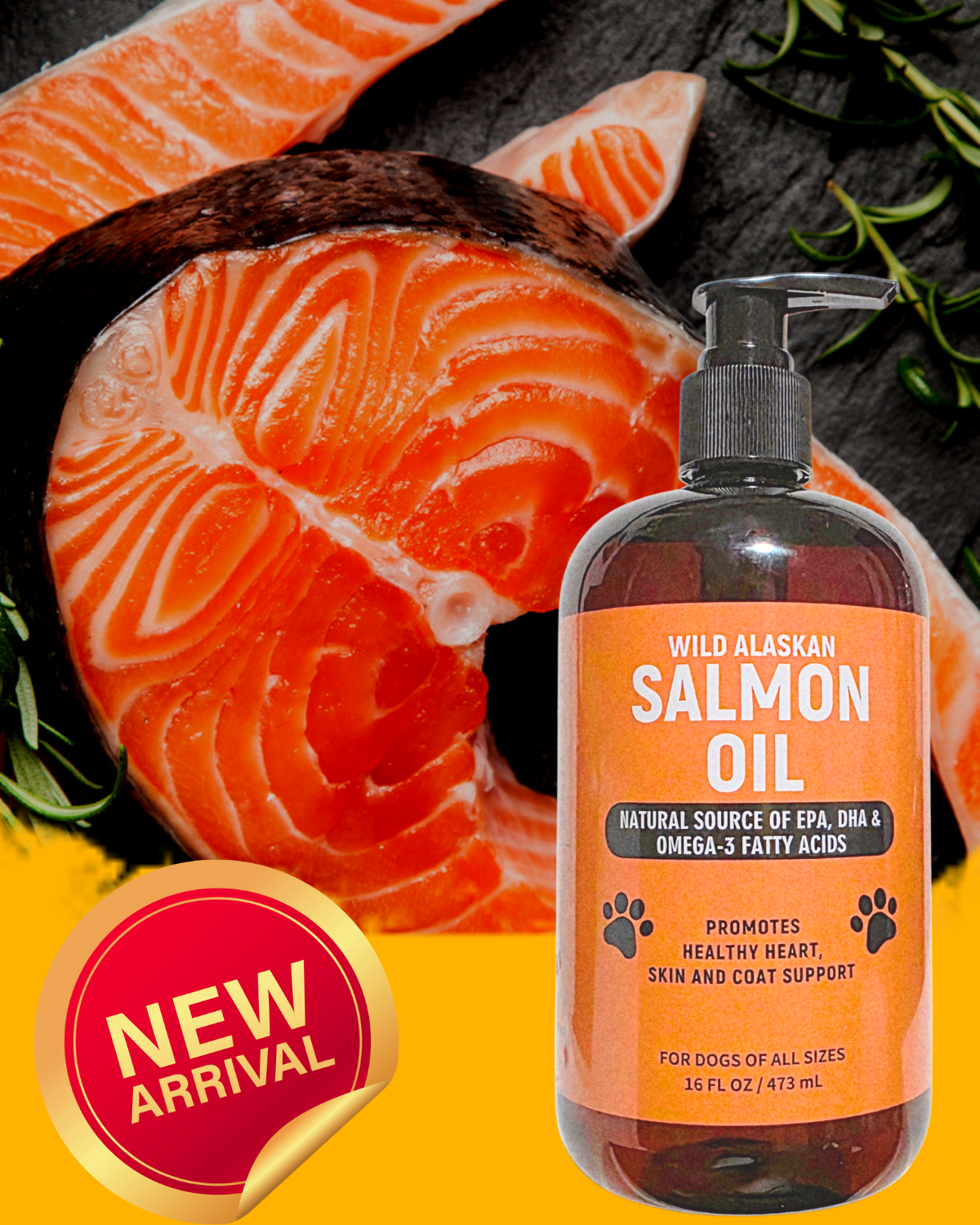 Sevita Wild Alaskan Salmon Oil for Dogs  16 0z